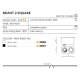 Plafon BRANT SQUARE 2 white AZ2826  AZZARDO